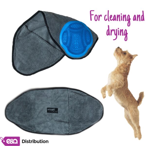 E&A SUPER ABSORBENT PET TOWELS- 2 RUBBER PADS POCKETS 60x30cm with QUICK DRYING