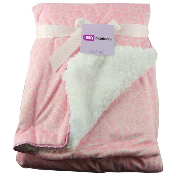 Luxury Soft Fur Back Blanket giraffe skin Design