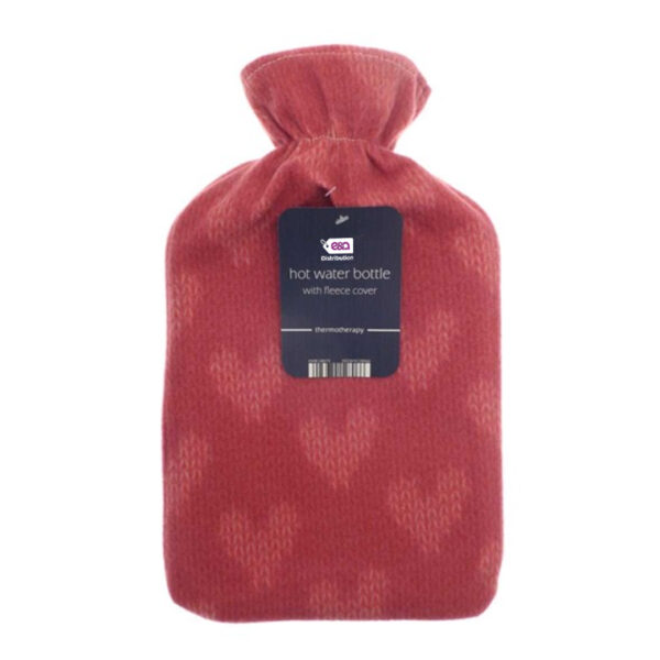 Heart Pattern 2L - 2 colours | Fleece Hot Water Bottle